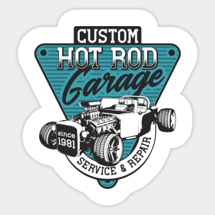 Custom Hot Rod Garage 1981 Sticker